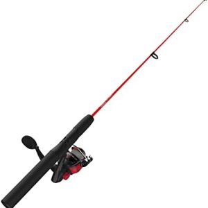 Zebco Dock Demon Spinning Reel or Spincast Reel and Fishing Rod Combo, 30-Inch Durable Fiberglass Rod, QuickSet Anti-Reverse Fishing Reel